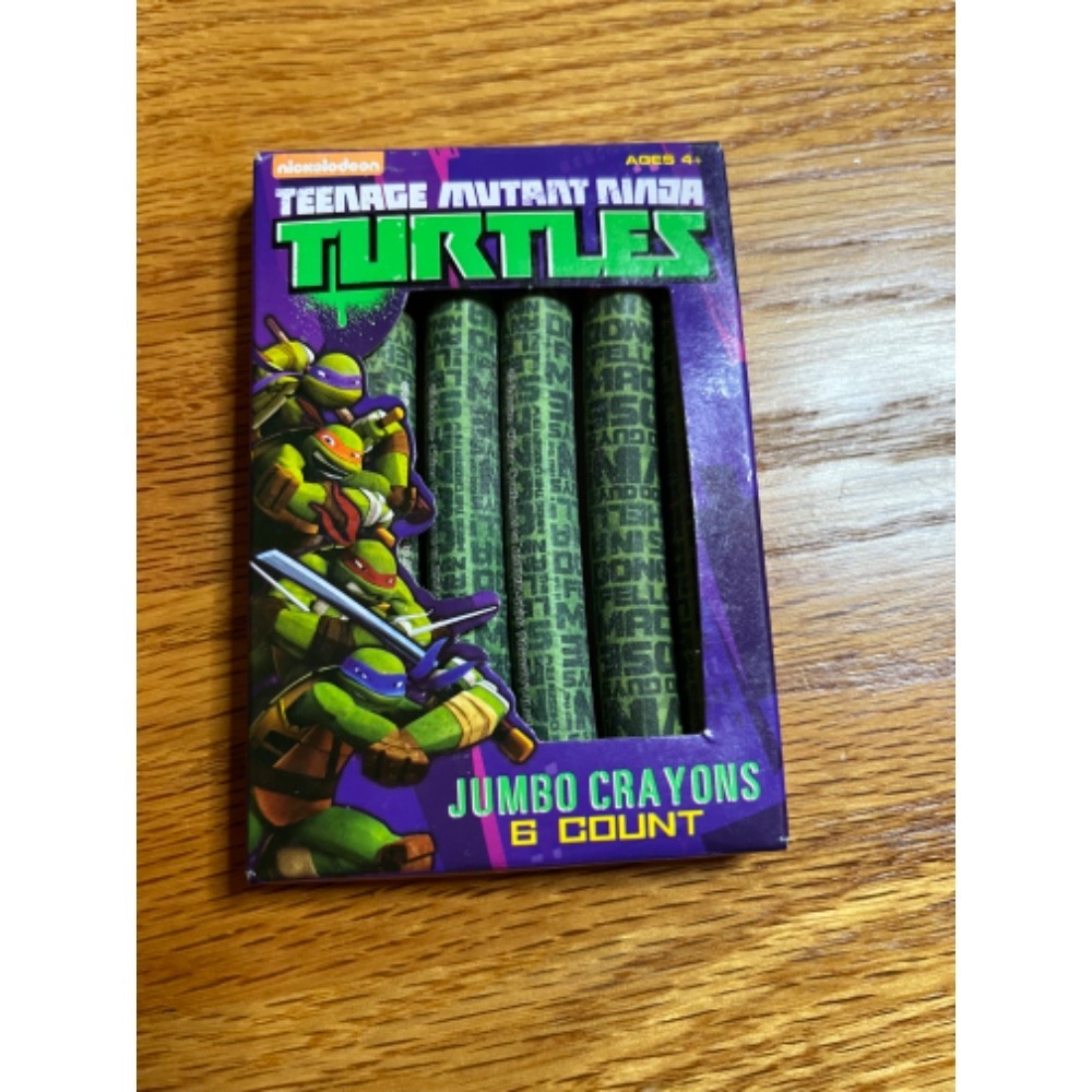 Nickelodeon TMNT Jumbo Crayons 6 Count Teenage Mutant Ninja Turtles Art